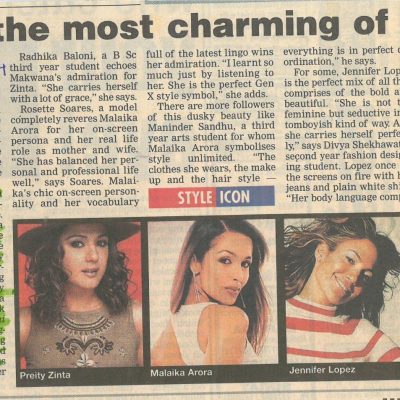 Article on Style Icon Featured in Baroda Times 2nd July 2004